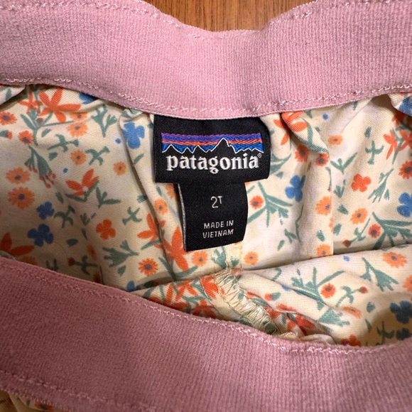 Patagonia Kids Floral Print Shorts - Orange, Blue, Green - Picture 2 of 2